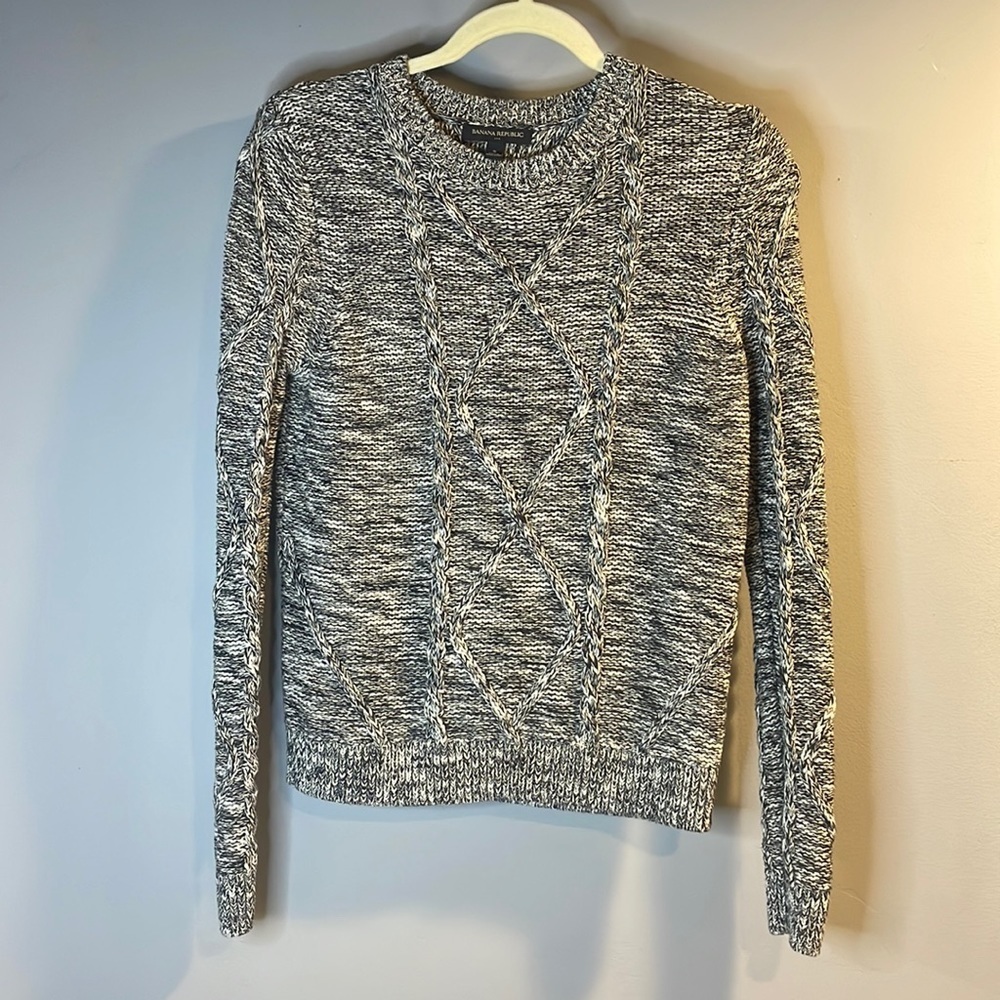 Salt n pepper cable knit sweater